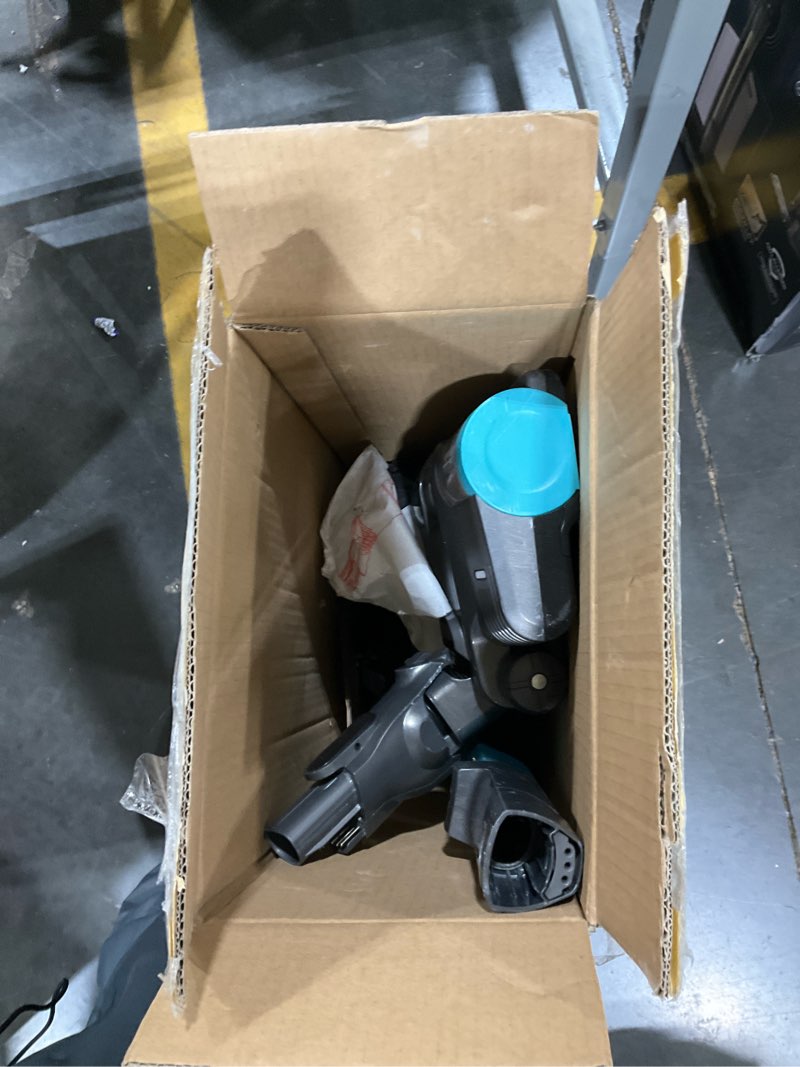 Condition photo showing As Is for Shark Cordless Vacuum Cleaner with HEPA Filter, Lightweight, Portable, Rechargeable, Powerful Pet Hair Pickup, Removable Handheld, Crevice Tool, Dusting Brush, 50-min Runtime, Blue, IZ363HT Pet Premium (50 min)