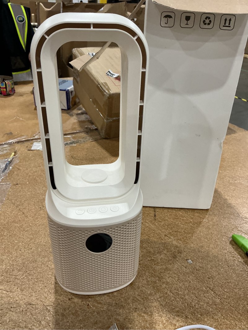 Condition photo showing Good Condition for 14 inch bladeless desk fan, usb rechargeable personal cooling_fan. small ultra quiet, 9 wind speeds. 3 led night light. 60°oscillation. 1-9h timer child & pet safe for home office bedroomdesktop beige