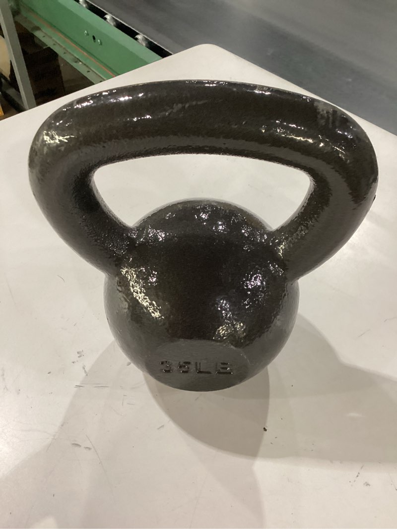 Condition photo showing New/Like New for Amazon Basics Cast Iron Kettlebell 35 Pounds