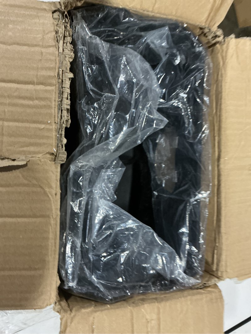 Condition photo showing As Is for woolsche 12-sheet cross cut paper shredder with large 5.55-gallon basket - p-4 security, 3-mode shred for cards/cds/staples/clips - jam proof system for office
