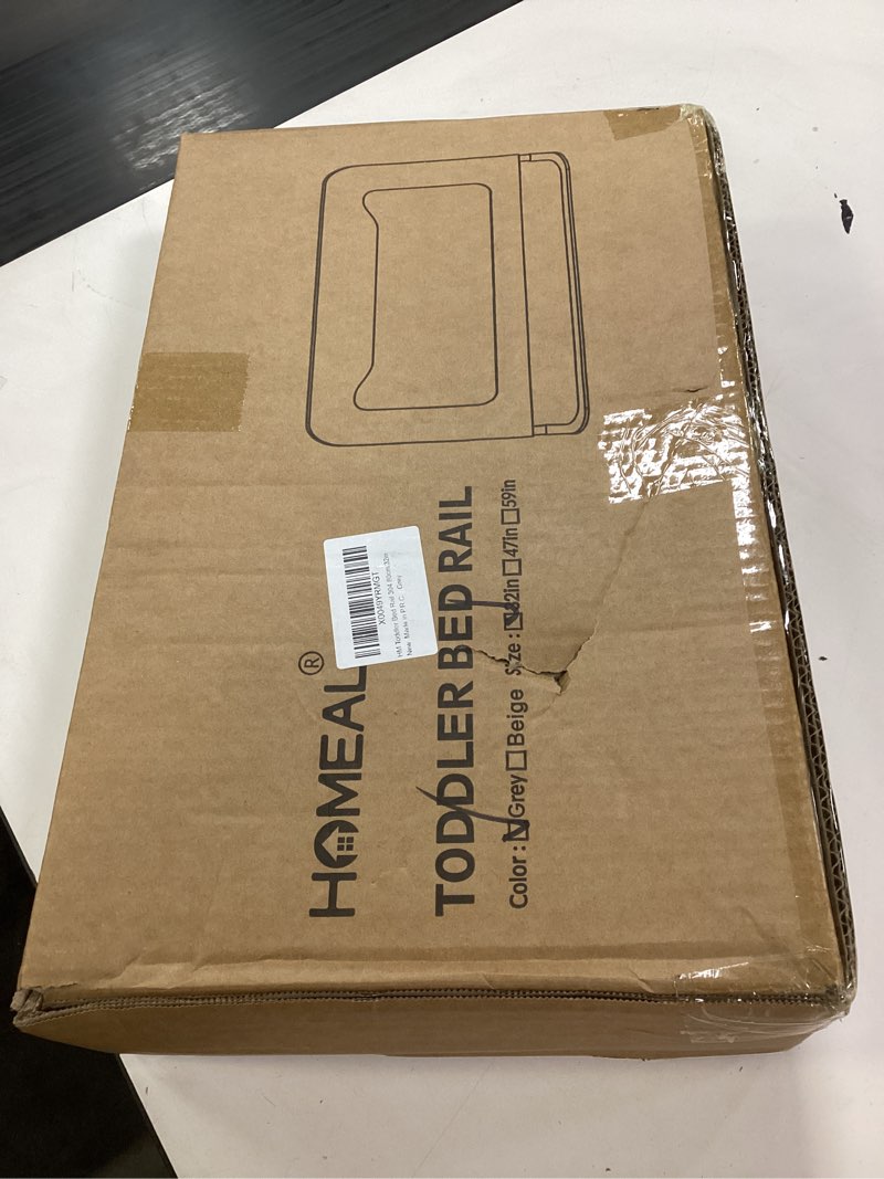 Condition photo showing New/Like New for HOMEAL Bed Rail for Toddlers?32" x 26" Grey, Foldable Tall Baby Bed Rail Guard for Easy Use and Storage, U-Shaped Base Width Increased by 4", Suitable for Twin, Full, Queen, King Size Bed Grey 1Side 32in