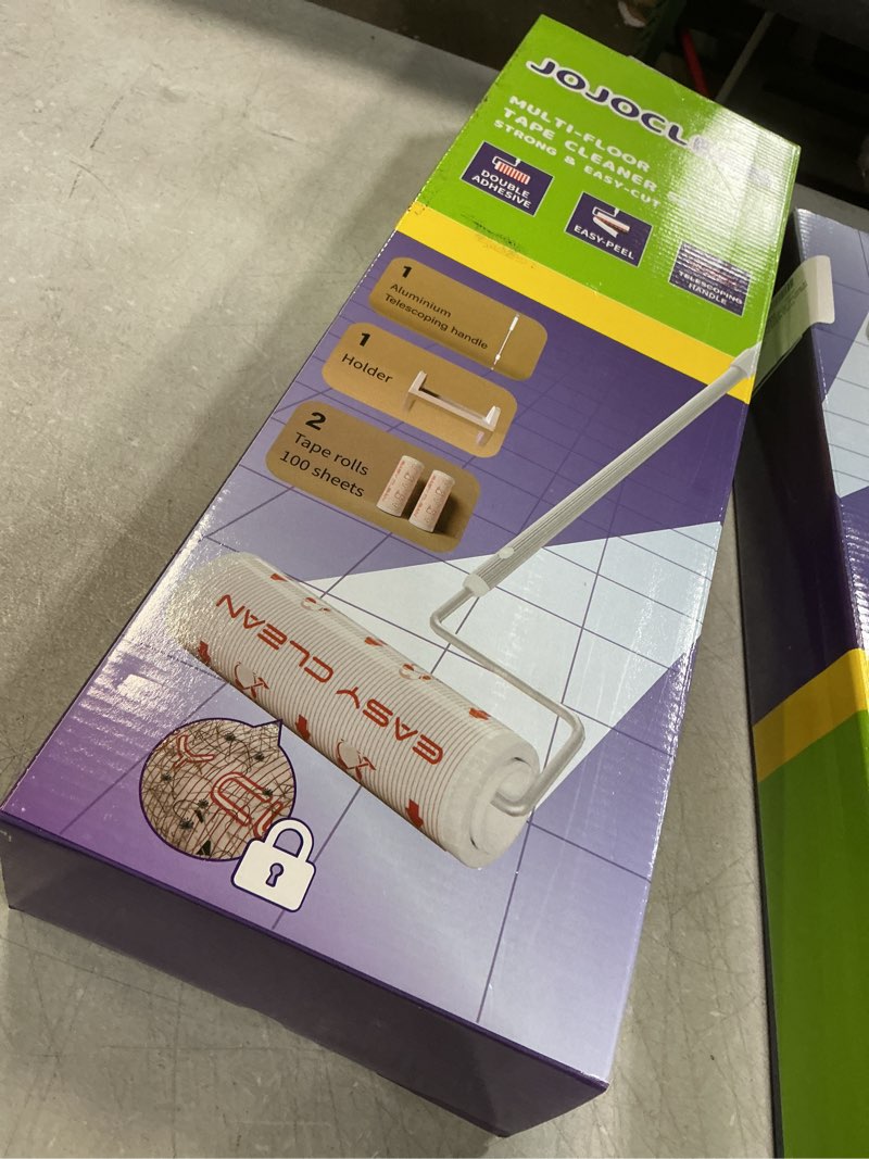 Condition photo showing New/Like New for Large Lint Rollers for Pet Hair Extra Sticky for Floor, Carpet and Couch, with 3.5-Foot Adjust Handle and 100 Sheets 8X Adhesion Long Handle Lint Roller with 6.3-inch Sheets
