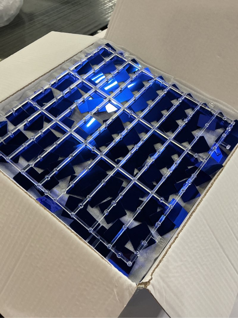 Condition photo showing Good Condition for COKAOBE Blue Shimmer Wall Backdrop, 24PCS Square Sequin Shimmer Backdrop Panel, Photo Backdrops for Birthday, Anniversary, Wedding, Graduation & Bachelorette Party Decoration Dark Blue