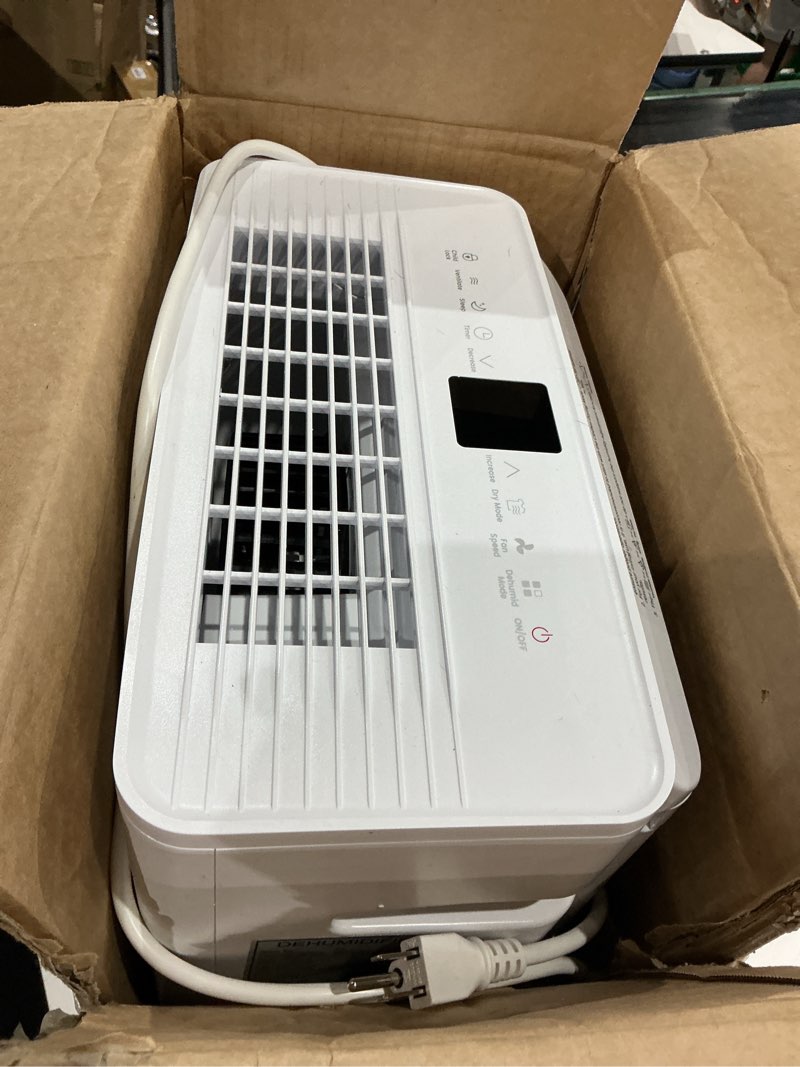 Condition photo showing Good Condition for 4500 sq. ft dehumidifier, max 80 pint/day dehumidifier for basement & home, compressor dehumidifier with drain hose, smart humidity control, energy efficient & quiet for bedroom, large rooms white