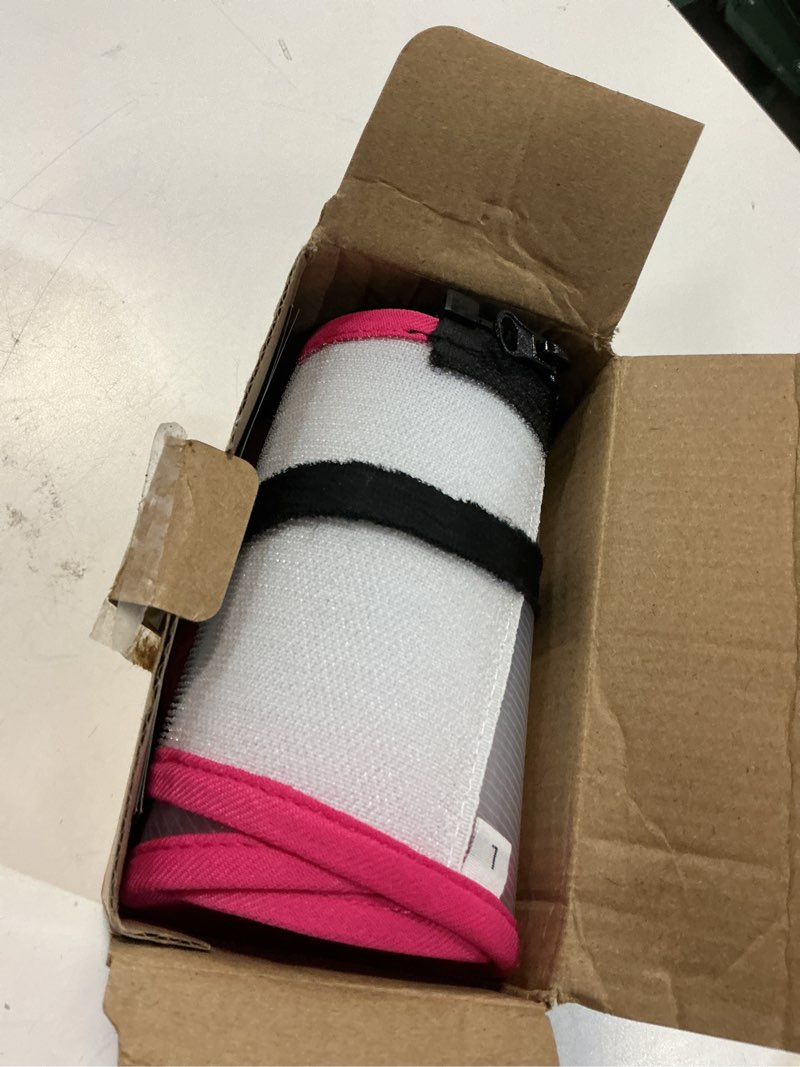 Condition photo showing Good Condition for supet raised inflatable dog cone collar to stop licking, soft dog cone alternative after surgery, doggie neck donut collar for small medium large dogs donut pink l(neck 12"-16")