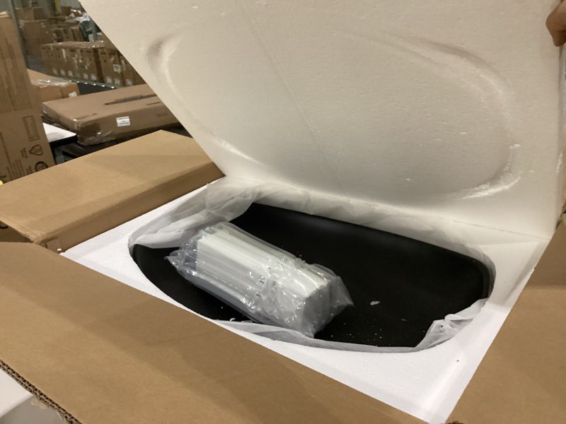 Condition photo showing Good Condition for davivy 22" x 15.7'' large matte black oval vessel sink with pop up drain,bathroom vessel sinks,bathroom sinks above counter,ceramic vessel sinks for bathrooms (large)