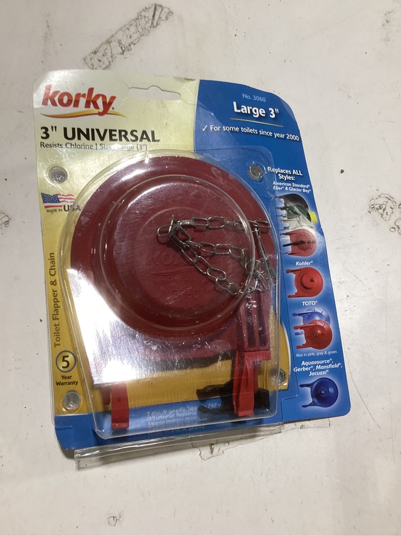 Condition photo showing Good Condition for korky ultra standard 2-inch universal toilet flapper - long lasting rubber - easy to install - made in usa, 100bp small 1 pack