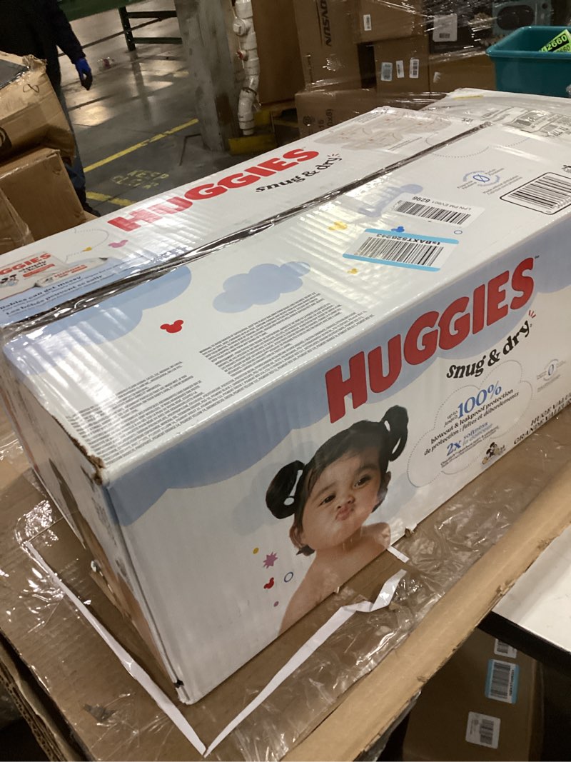 Condition photo showing New/Like New for Huggies Size 4 Diapers, Snug & Dry Baby Diapers, Size 4 (22-37 lbs), 150 Count, Packaging May Vary Size 4 150