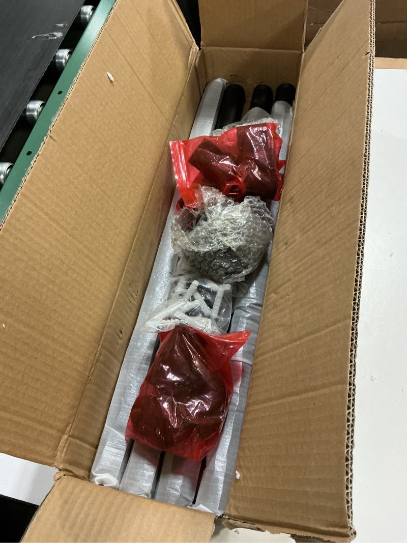 Condition photo showing New/Like New for Industrial Pipe Stair Handrail, Wall-Mounted Metal Hand Rail for Indoor & Outdoor Steps, Black Galvanized Iron, Vintage Farmhouse Style, Heavy Duty Support for Stairs & Porch (Black, 6.6ft) 6.6ft Black