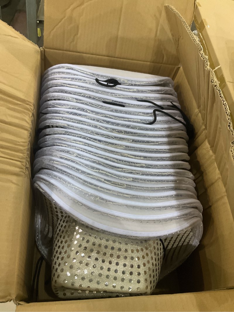 Condition photo showing Good Condition for 20 Pack Lights Cowboy Cowgirl Hat LED Flashing Light Up Hat for Western Bachelorette Party Wedding Bridal Silver Trendy