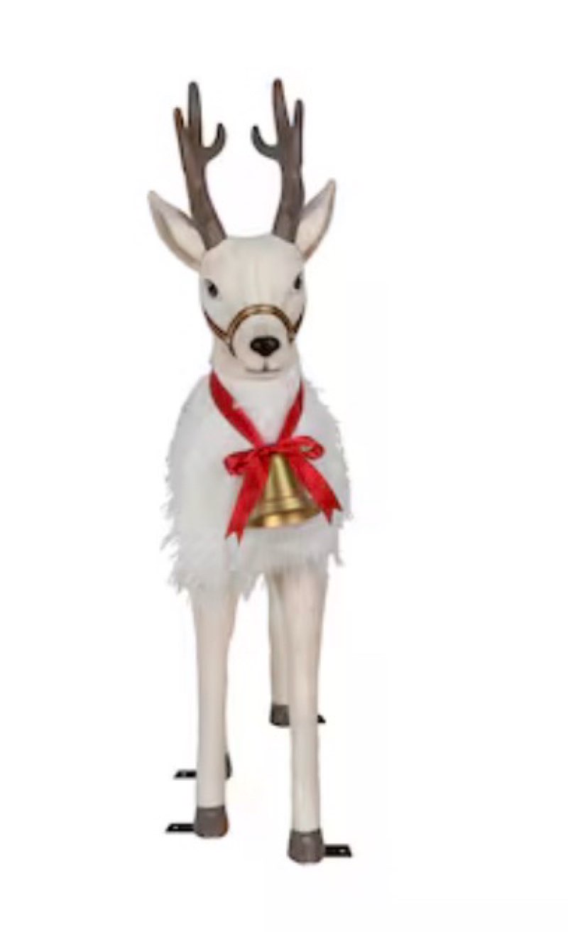 Holiday Living 4.25-ft LED White Reindeer Animatronic Christmas Decoration