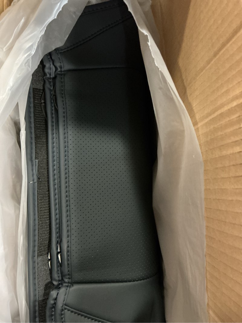 Condition photo showing Good Condition for leather seat covers custom fit for maverick 2022-2026, compatible with xl, xlt, lobo, lariat, tremor model - armrest covers included - faux leather, fully covered, fit like a glove navy blue