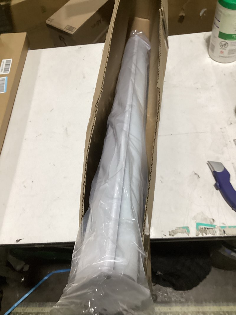 Condition photo showing As Is for aosky blackout roller shades cordless blinds for windows, free-stop shades with valance, thermal insulated fabric, uv protection, natural woven blinds for home and office (20" w x 72" h, ivory) ivory 20"w x 72"h
