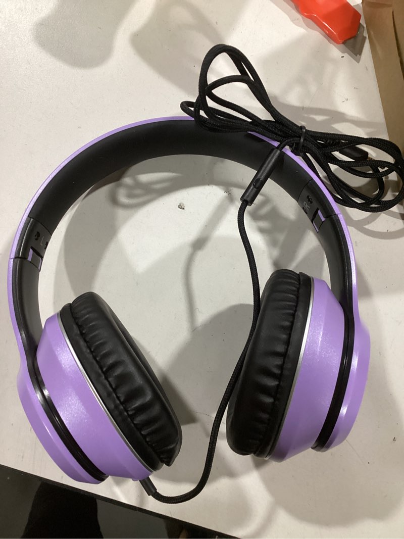 LORELEI X8 Over-Ear Wired Headphones with Microphone with 1.45m-Tangle-Free Nylon Line&3.5mm Plug,Li