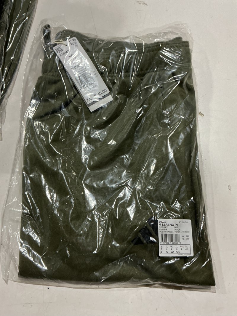 Condition photo showing Good Condition for Adidas Mens Sereno Cut 3-Stripes Slim Tapered Pants X-Large Olive Strata/Black