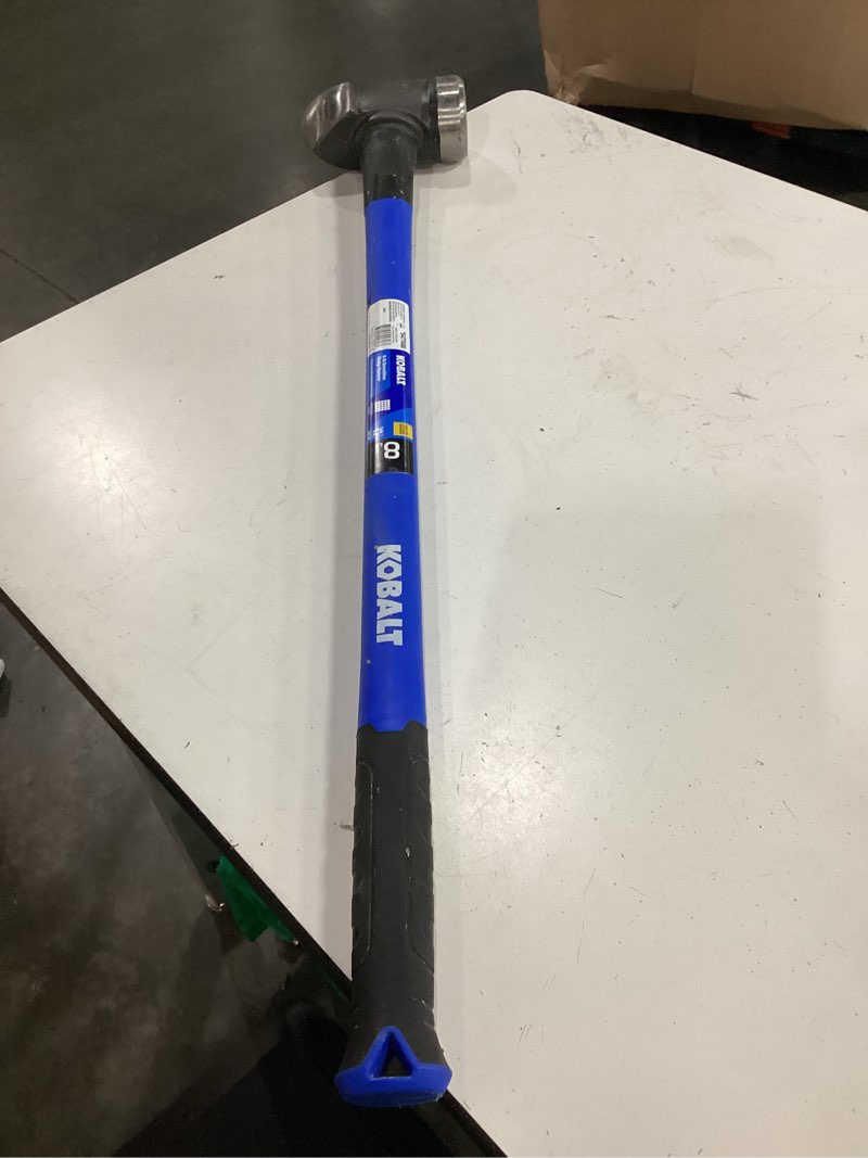 Condition photo showing As Is for kobalt 8-lb polished face steel head fiberglass sledge hammer