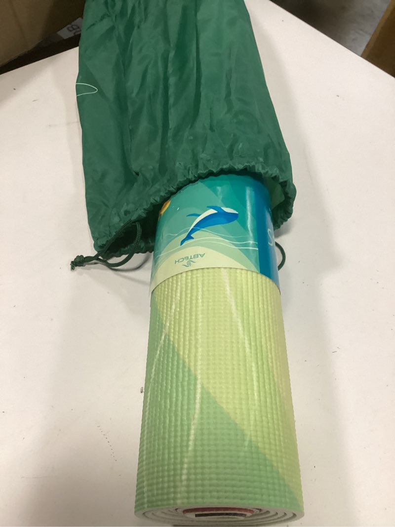 Condition photo showing Good Condition for kids yoga mat set for boys & girls - doll, unicorn, mermaid, panda, dinosaur and underwater - chemical free - non-toxic - non-slip - 60 x 24 x 0.2 inches - w/ 12 yoga cards - cute carrier bag - ages 3-12