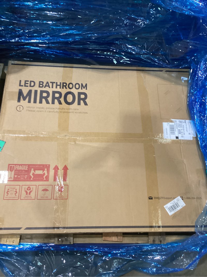 Condition photo showing New/Like New for Keonjinn 42 x 36 Inch Backlit Bathroom Mirror, Anti-Fog LED Mirror with Lights, CRI90+ HD Tempered Glass, Stepless Dimmable, High Lumen, UL Listed LED Driver, Waterproof, Horizontal/Vertical