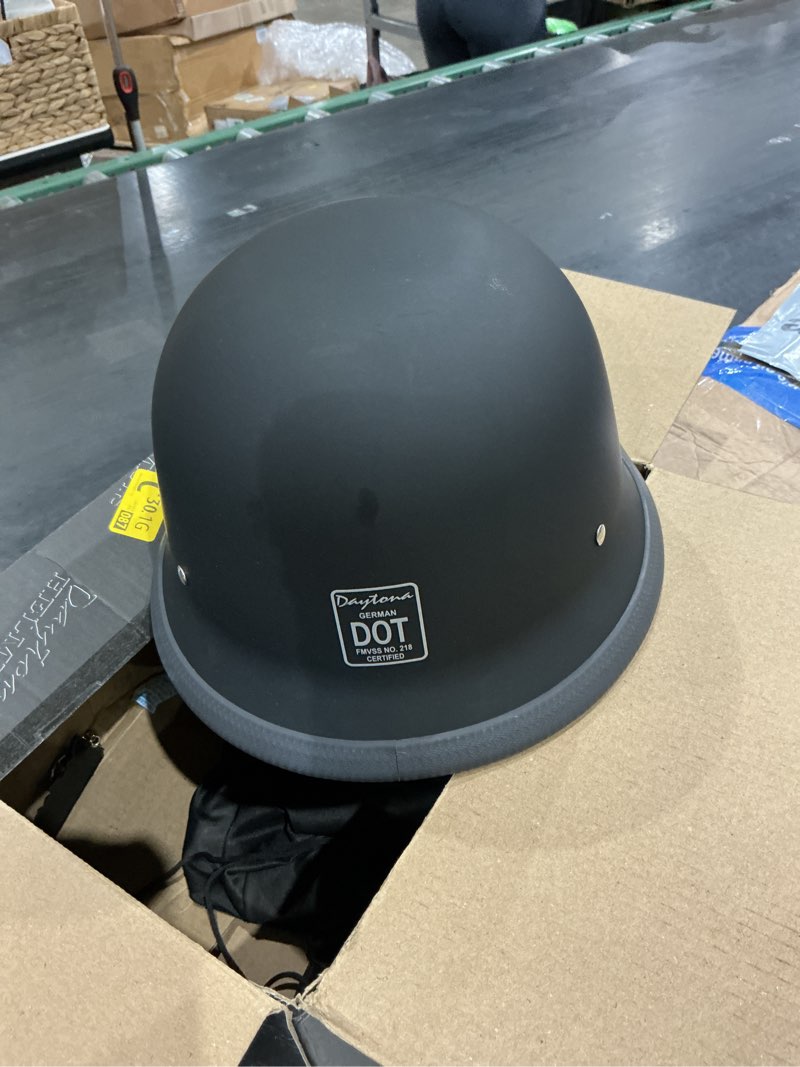 Condition photo showing As Is for daytona half shell german motorcycle helmets, dot approved for superior safety and style – comfortab