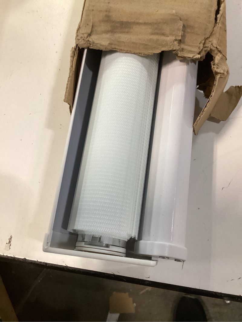 Condition photo showing Good Condition for Joydeco Cordless Zebra Blinds for Windows, Dual Layer Free-Stop Zebra Shades Privacy Light Control for Day and Night, Light Filtering Sheer Blinds for Indoor Windows (Off-White, 32" W x 75" H) Off-white 32" W x 75" H Ready Made