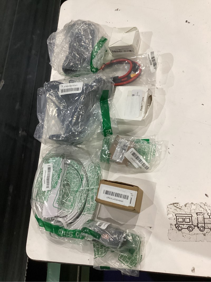 Condition photo showing As Is for assorted lot of electronics (headphones, small gadgets, headsets, etc.) 