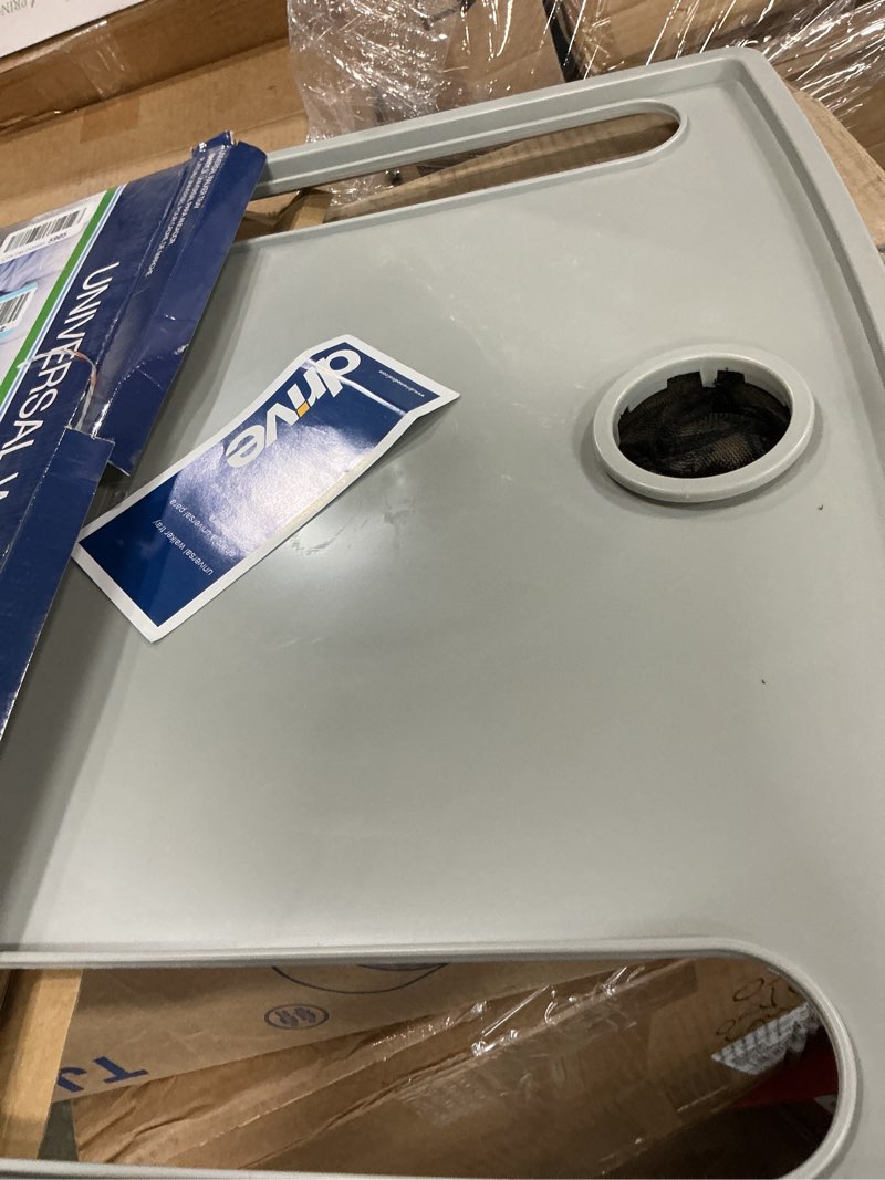 Condition photo showing As Is for drive medical 10124 walker tray with cup holder, gray