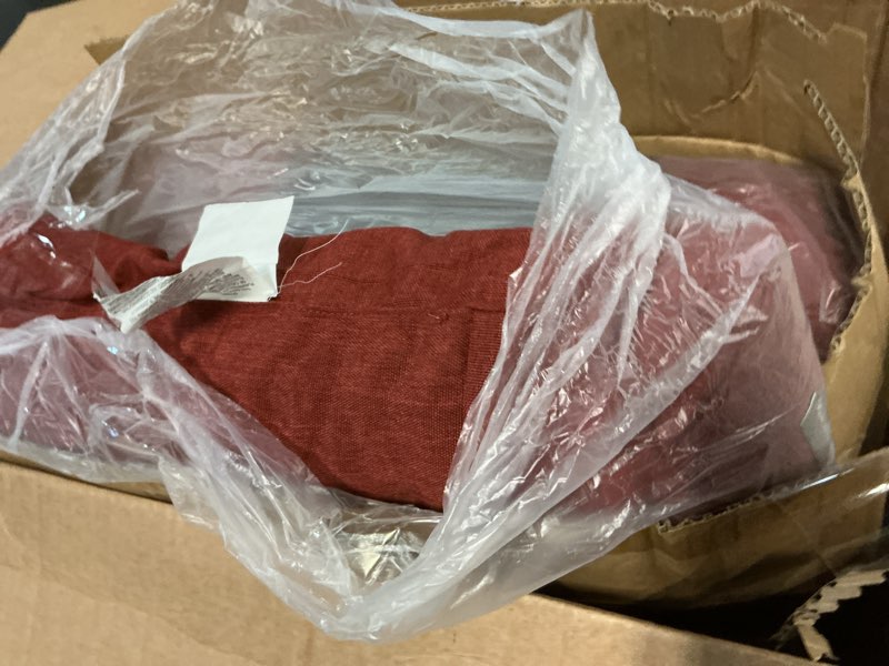 Condition photo showing New/Like New for funhome outdoor bench cushion 45 x18 inch with non-slip grips,water resistant porch swing cushion,bench pillow pads,tufted cushions for patio garden furniture,45" seat cushions(dark red) dark red 45 x 18 x 5 inch