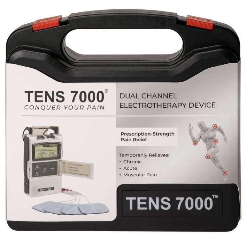 tens 7000 digital tens unit, muscle stimulator machine for pain relief, 6.25" x 7.00" x 2.00"
