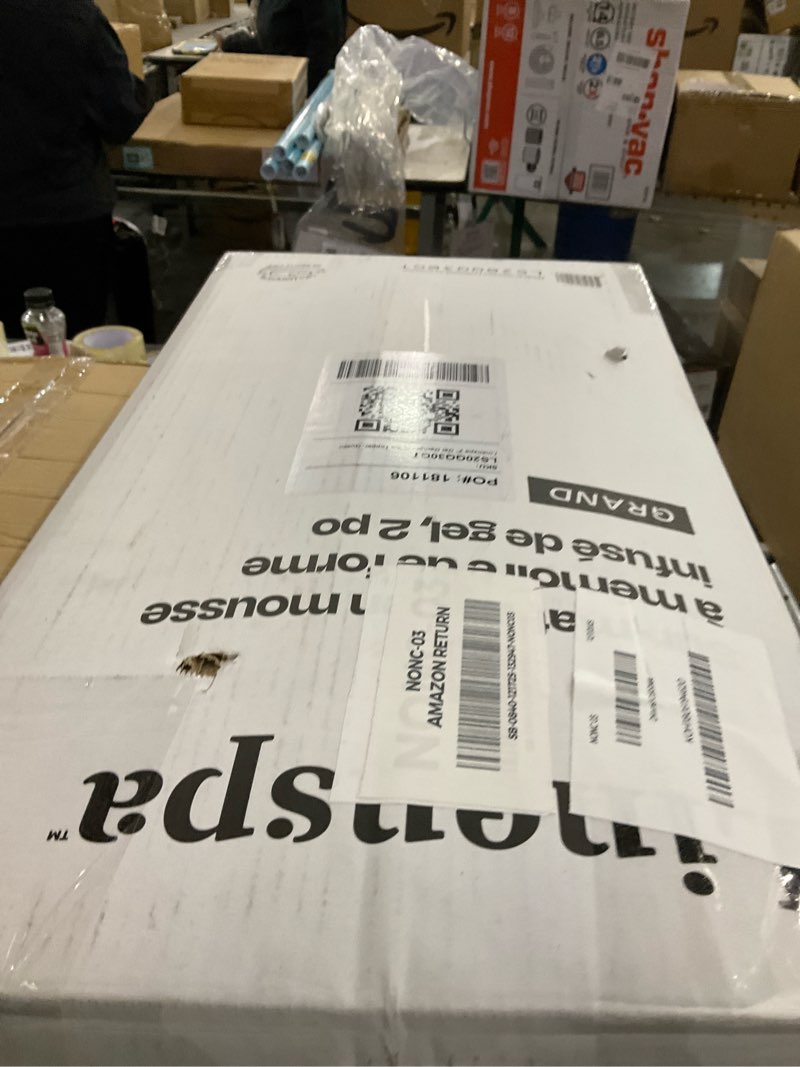Condition photo showing New/Like New for LINENSPA Memory Foam Mattress Topper - 2 Inch Gel Infused Memory Foam - Plush Feel - Cooling and Pressure Relieving - CertiPUR Certified - Dorm Room Essentials - Queen Size Queen 2 Inch Topper Only