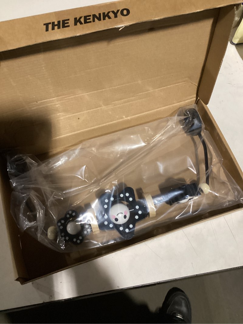 Condition photo showing Good Condition for THE KENKYO Baby Bouncer Toy Bar Compatible with Baby Bjorn, Wooden Bouncer Toy Bar Attachment for Girls Boys, Funny Sensory Toy for Newborn to Toddler, Easy to Attach and Remove (Black)