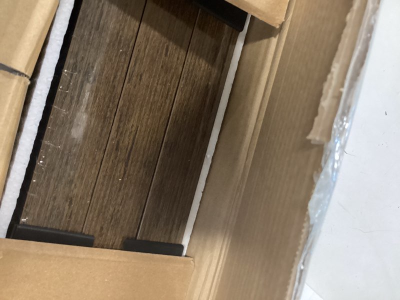 Condition photo showing New/Like New for Merapi Set of 3 Floating Shelves 36 Inch Wall Mounted Solid Wood Shelves for Bathroom Kitchen Living Room Bedroom & Office - Brown Natural Wood Texture Easy Installation Rustic Wood 01 36"-3pack-1