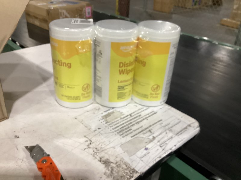  Basics Disinfecting Wipes, Lemon Scent, Thick All Purpose Cleaning Wipes, Sanitizes/Cleans/Disinfec