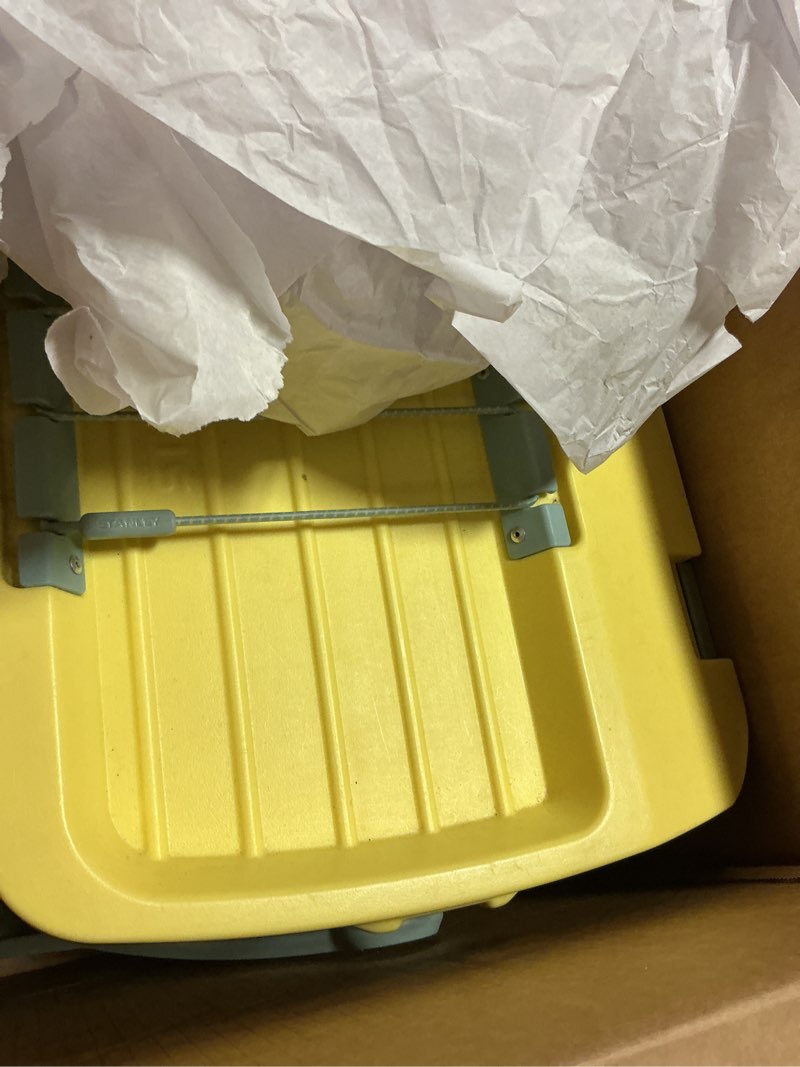 Condition photo showing As Is for stanley adventure outdoor cooler | heavy duty outdoor camping cooler with easy carry handle | bpa-free pomelo 16 quarts