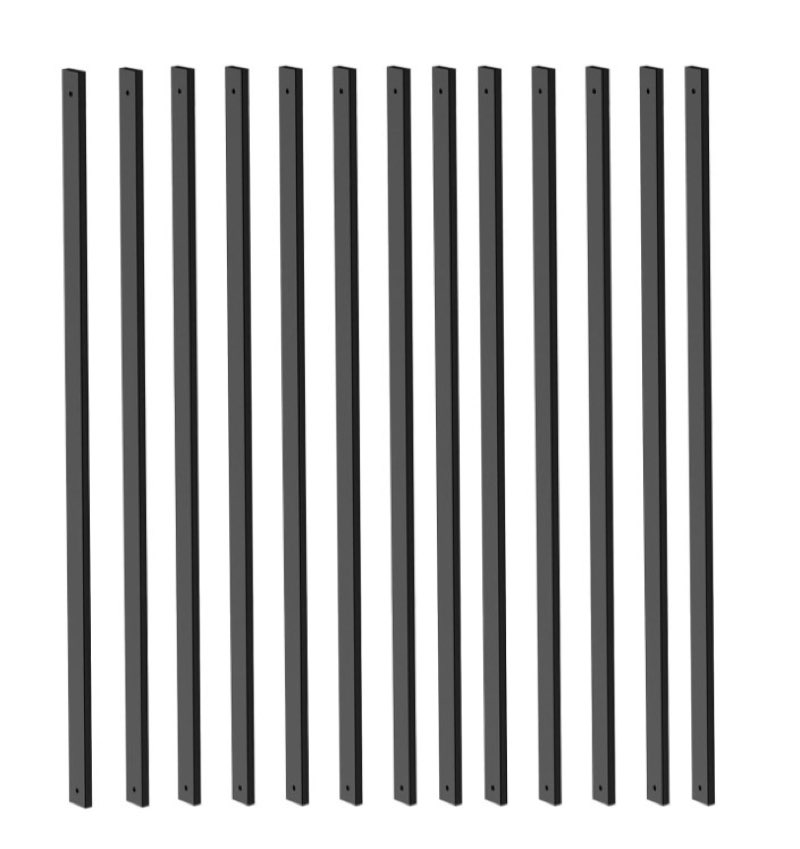 Deck Balusters,25 Pack Black Staircase Baluster with Screws, 26 Inch Metal Deck Spindles and Stairs Railing, Stylish Deck Railing for Outdoor Stair Deck Porch