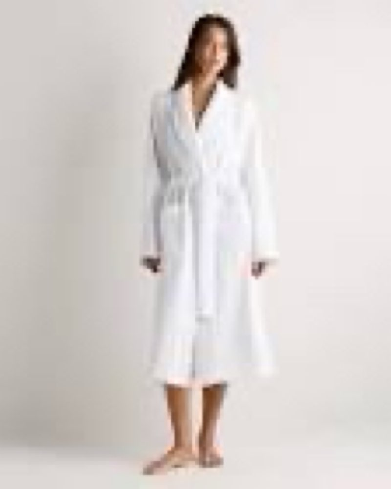 soft layered turkish cotton robe, s, white