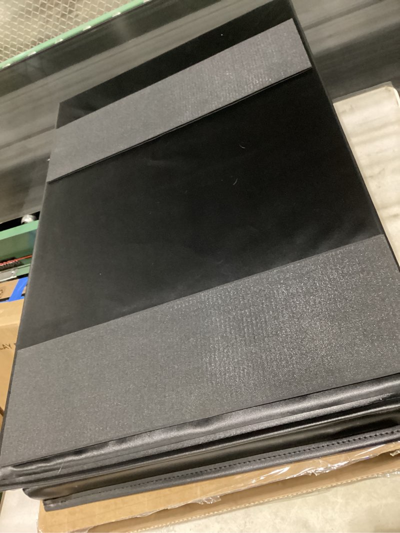 Condition photo showing Good Condition for gym wall padding, basketball court wall protector, removable 2" thick high-density protective pads for wall-mounted basketball hoop, garage, basement, high elasticity & tear-resistant 60" l x 20" w x 2" h black
