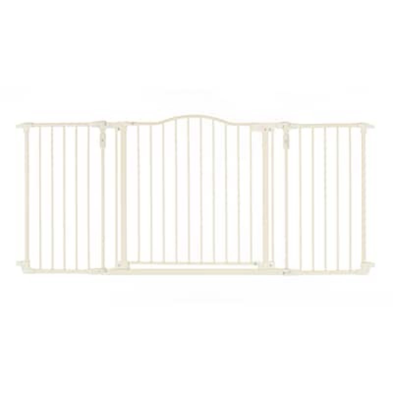 toddleroo by north states 72-in x 30-in hardware mounted warm white metal safety gate