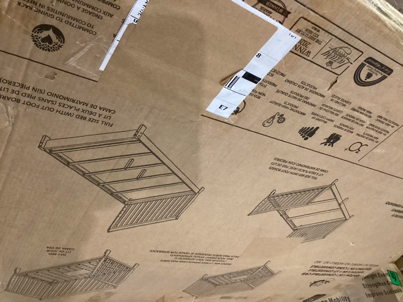 Condition photo showing As Is for Dream On Me Ashton 4-In-1 Convertible Crib In Grey, Greenguard Gold, JPMA Certified, Non-Toxic Finishes, Features 4 Mattress Height Settings, Made Of Solid Pinewood