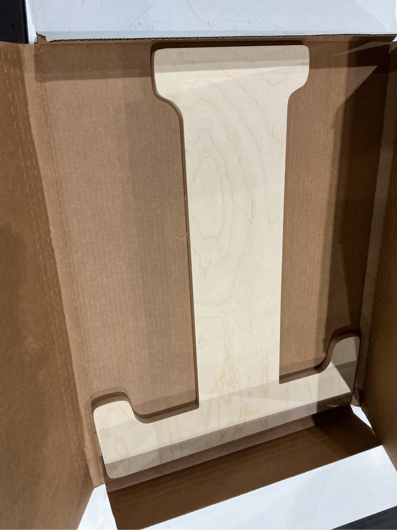 Condition photo showing Good Condition for 23 in. letter t unfinished vintage monogram wood letter. for your diy decor such as door hanger, wall decor, alphabet for birthday, wedding (t)