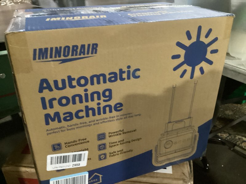 Condition photo showing New/Like New for Automatic Ironing Machine, Portable Hands-Free Wrinkle Remover for Shirts & Pants, Gentle on All Fabrics, Ironing Machine Perfect for Apartments & Business Travel White