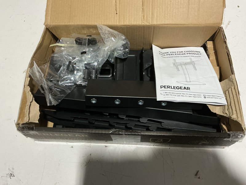 Condition photo showing Good Condition for Perlegear Universal Swivel TV Stand Base for 32–70 inch TVs, Height Adjustable Table Top TV Stand Mount with Tilt, Tempered Glass Base, Holds up to 88 lbs, Max VESA 400x400mm, PGTVS26 Upgraded without Power Outlet