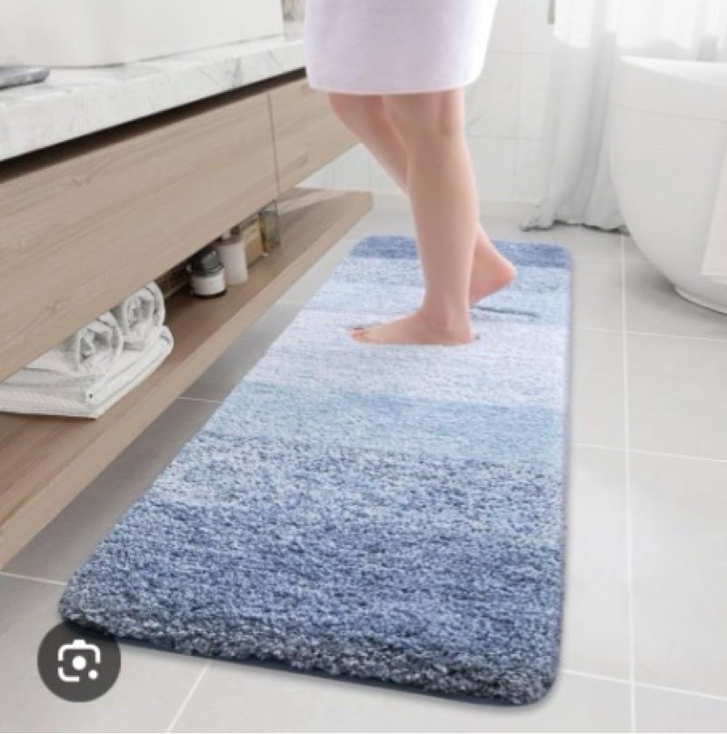 Arotive Microfiber Bathroom Rugs, Shaggy Soft and Absorbent Bath Rug, Non-Slip, Thick Plush Machine 