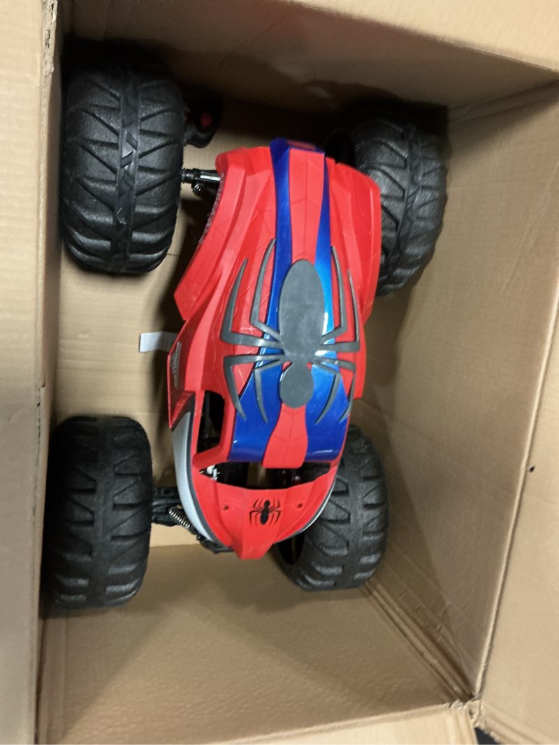 Condition photo showing Good Condition for Monster Jam Marvel Mega Spider-Man RC Monster Truck, All-Terrain, Over 2 Feet Long, 1:6 Scale, Super Hero Kids Toys for Boys and Girls Ages 4 and Up Multicolor