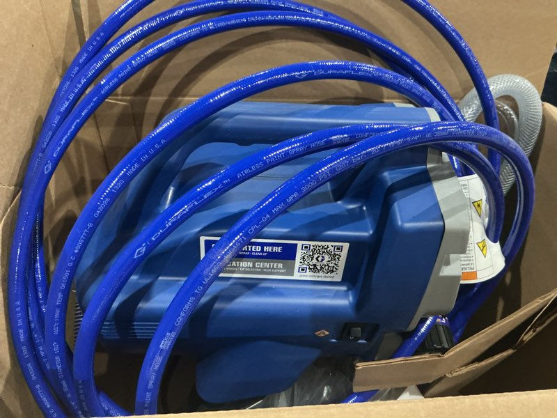 Condition photo showing As Is for graco magnum 262800 x5 stand airless paint sprayer, blue magnum x5 airless paint sprayer