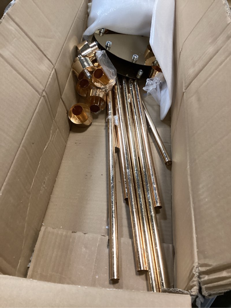 Condition photo showing As Is for Tessco 4 Sets Gold 7 Arm Floor Candelabra 46.5'' Tall Floor Candle Holders Metal Candle Holders with Acrylic Lampshade Candlestick Centerpiece for Electronic Wedding Home Party Decoration