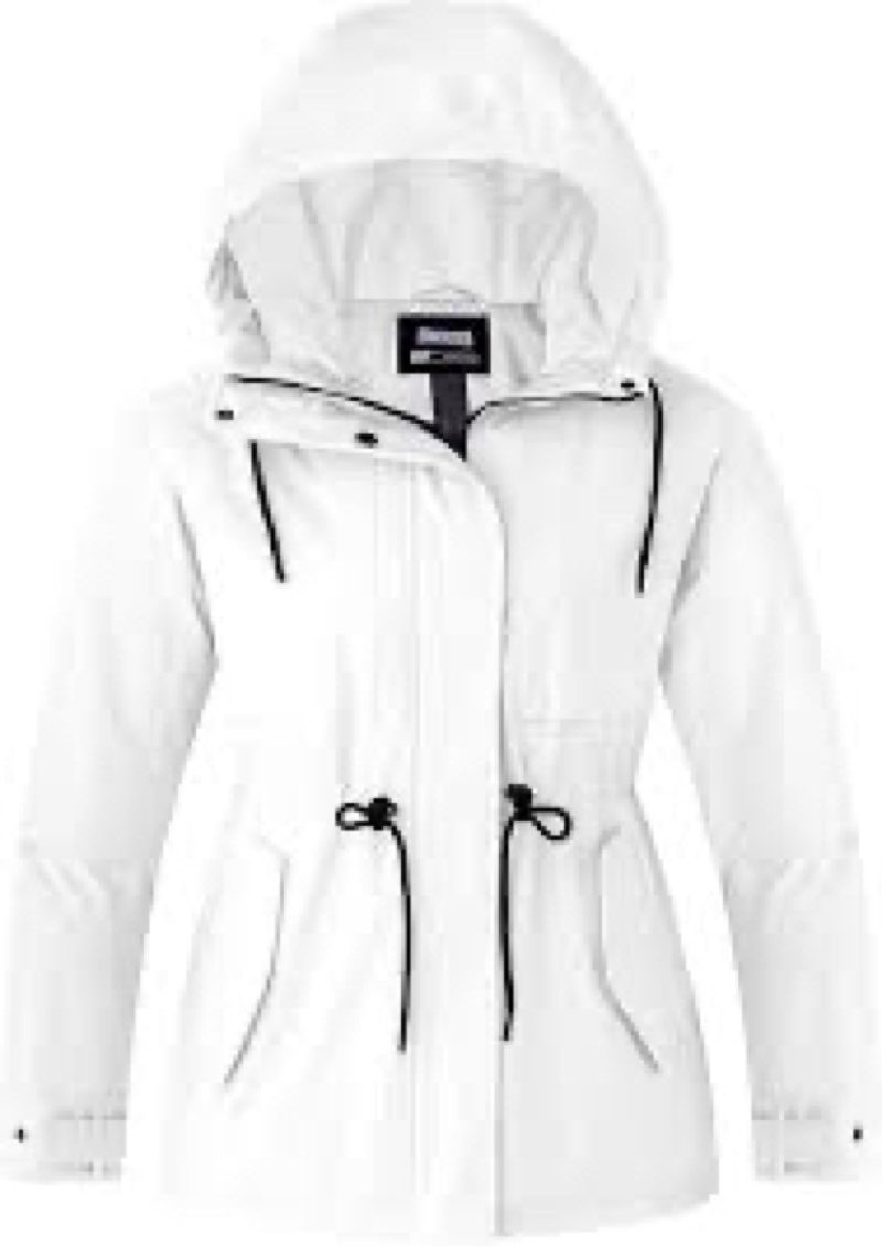 Skieer Women's Snowboarding Windproof Ski Jacket Waterproof Rain Coat White X-Small