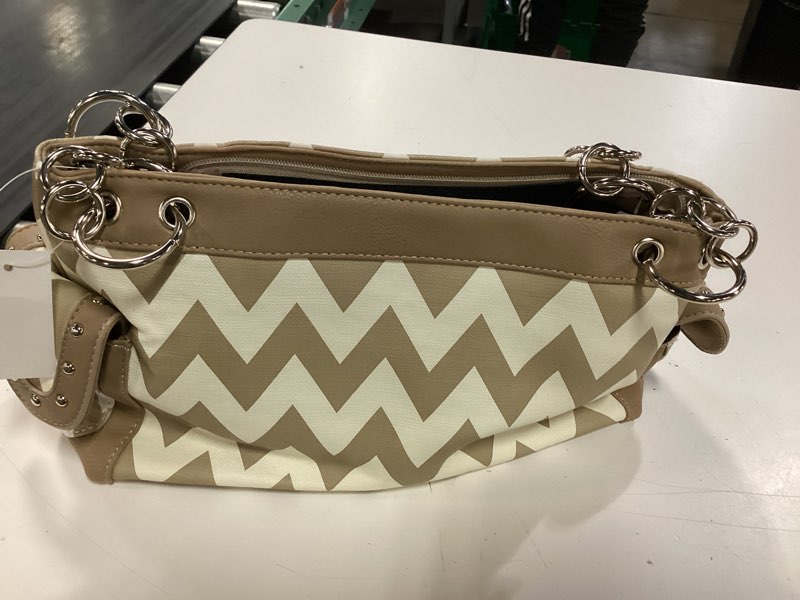 Condition photo showing New/Like New for brown and white purse