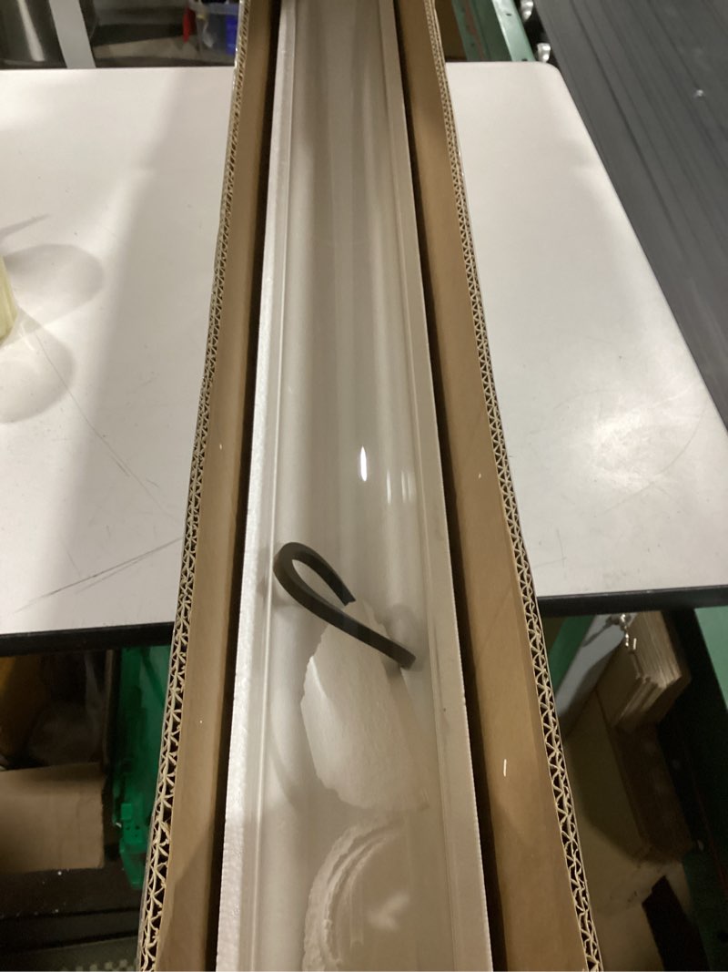 Condition photo showing As Is for patio heater glass tube replacement, 49.5 x 4" replacement parts with ring, outdoor replacement parts for 4-sided pyramid heater, glass tube model for gsh, bfc, hlds01, wh-h90