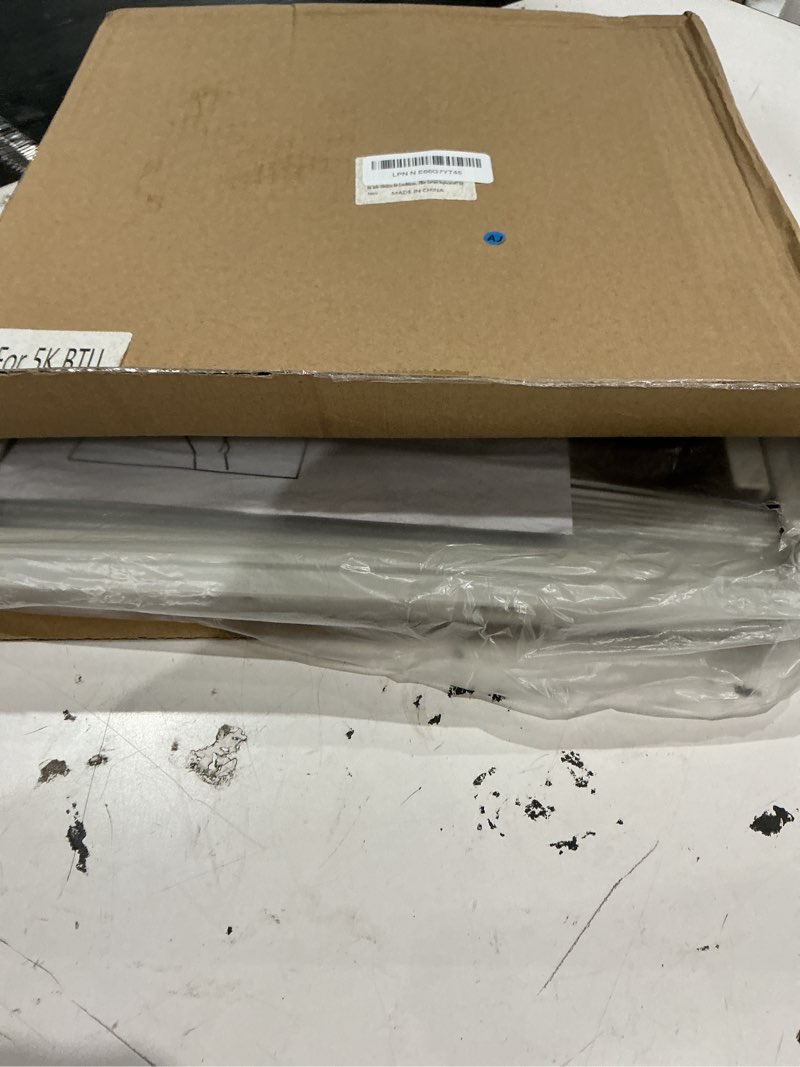 Condition photo showing Good Condition for air jade window air conditioner side panels, ac side panels with frame for most 5,000 btu window units, room air conditioner accordion filler curtain replacement kit white - 5,000 btu