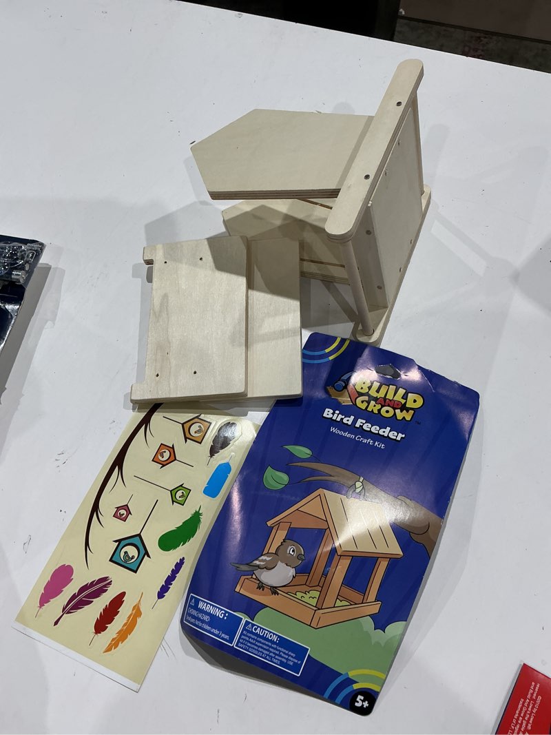 Condition photo showing As Is for build and grow kid's beginner bird feeder project kit